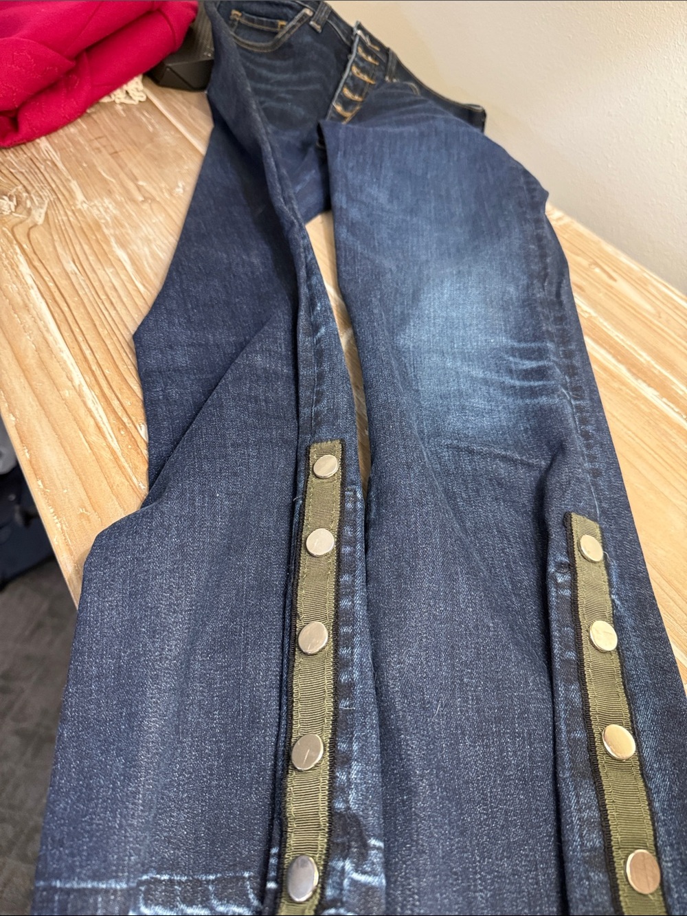 Veronica Beard Carolyn 10" Baby Boot Jean Skinny Jeans Blue Waist 26
